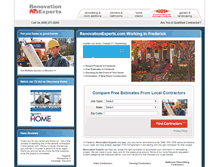 Tablet Screenshot of frederick.renovationexperts.com