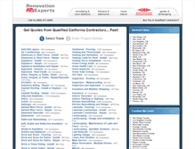 Tablet Screenshot of california.renovationexperts.com